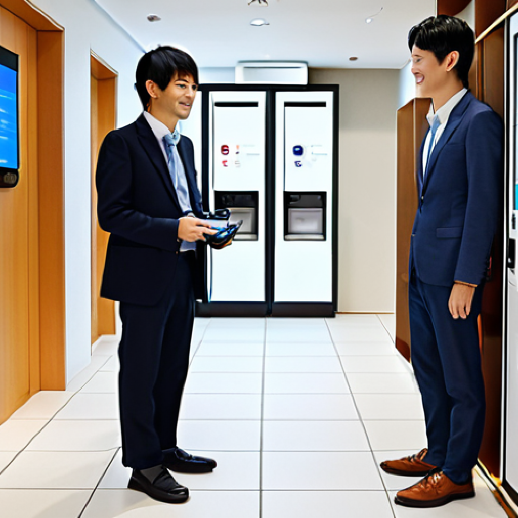 주택관리사 업무 중 잦은 문제와 해결책 - Modern Apartment Lobby - Tech Integration**

"A bright and welcoming lobby of a modern Japanese apar...