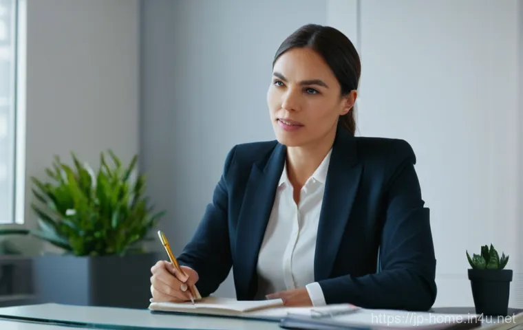 주택관리사 업무 중 발생한 민원 해결 사례 - Image Prompt 1: The Empathetic Property Manager**